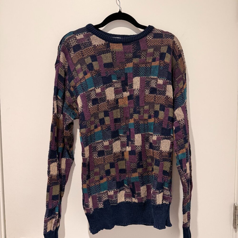 Bellagio Patchwork Knit Sweater – Designed in Ita… - image 1